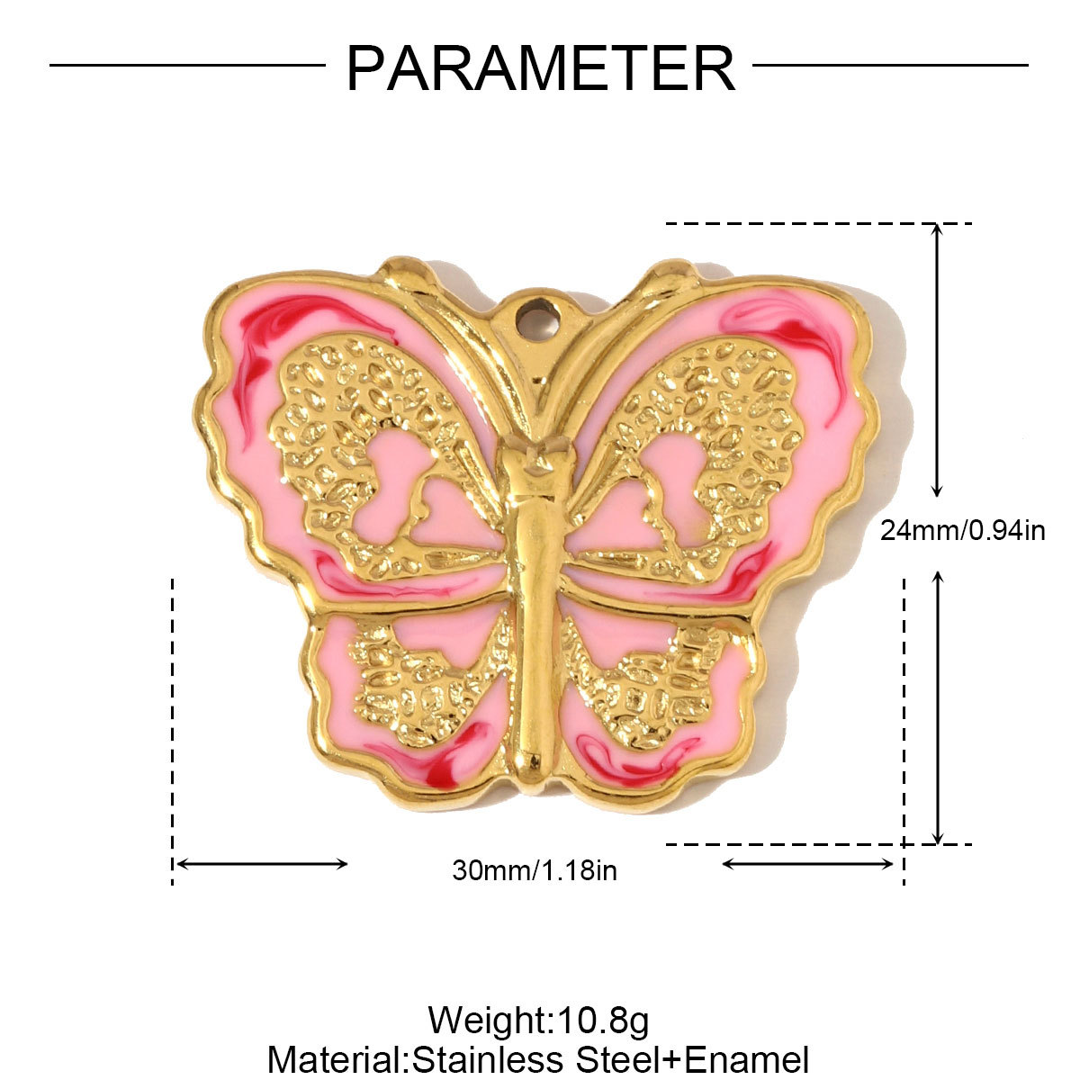 6pcs/pack French Retro Stainless Steel Rose Maple Leaf Pendants Love Heart Cross DIY Earring Charms Women Butterfly Flower Jewelry