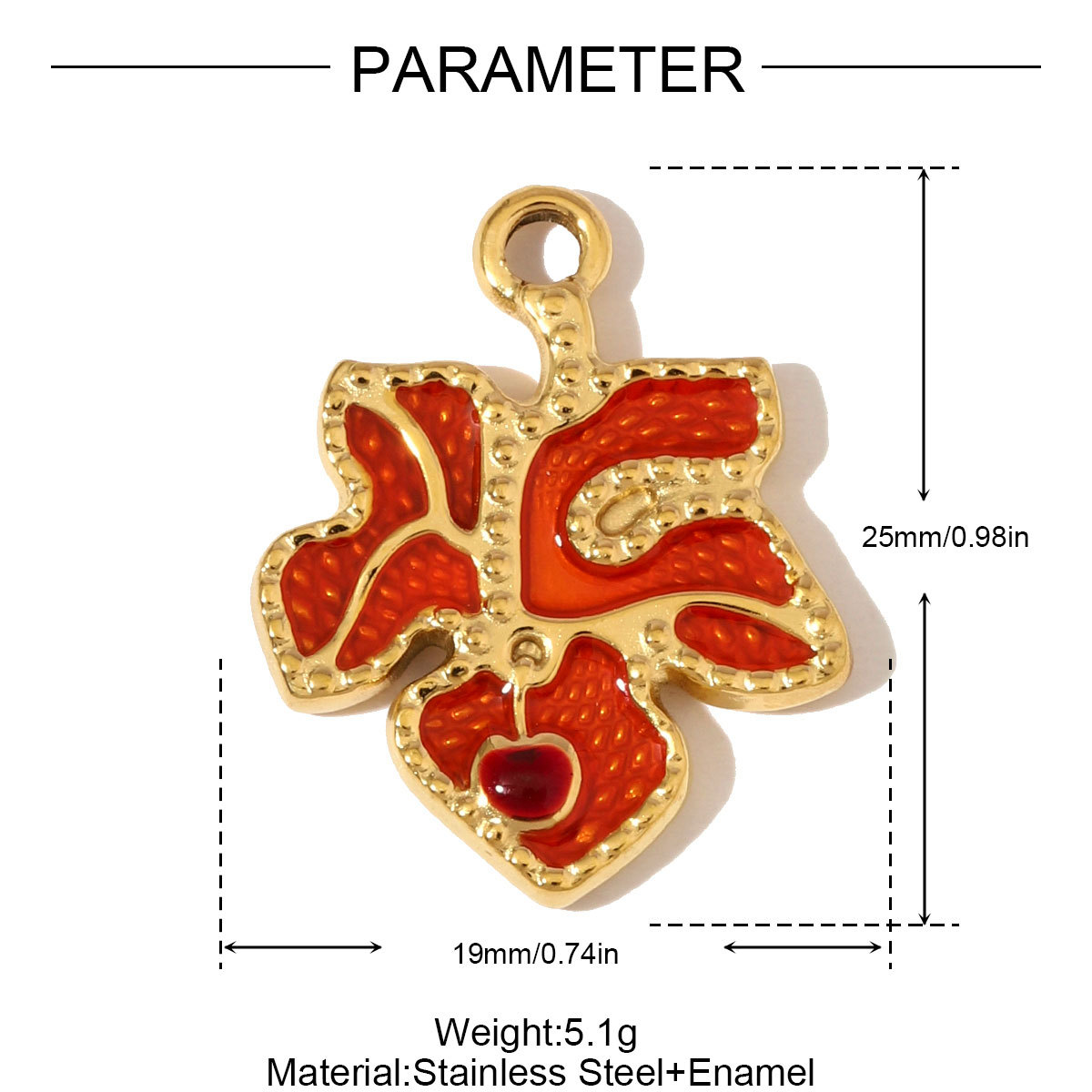 6pcs/pack French Retro Stainless Steel Rose Maple Leaf Pendants Love Heart Cross DIY Earring Charms Women Butterfly Flower Jewelry