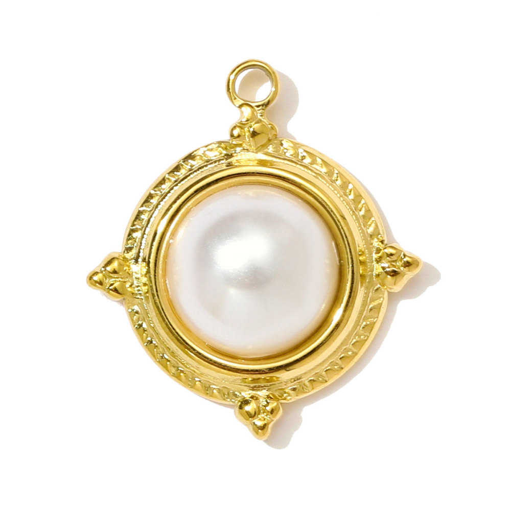 6pcs/pack Retro Stainless Steel Natural Stone Oval Round Necklace Pendant Red Agate Crab DIY Charm Women Geometric Jewelry