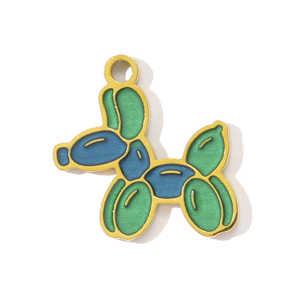 6pcs/pack Fashion Stainless Steel Enamel Kirky Sausage Dog Necklace Pendant Cat Mermaid DIY Earring Charm Women Animal Jewelry