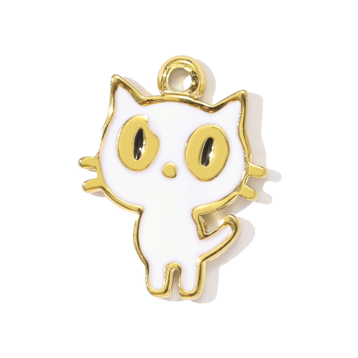 6pcs/pack Fashion Stainless Steel Enamel Kirky Sausage Dog Necklace Pendant Cat Mermaid DIY Earring Charm Women Animal Jewelry