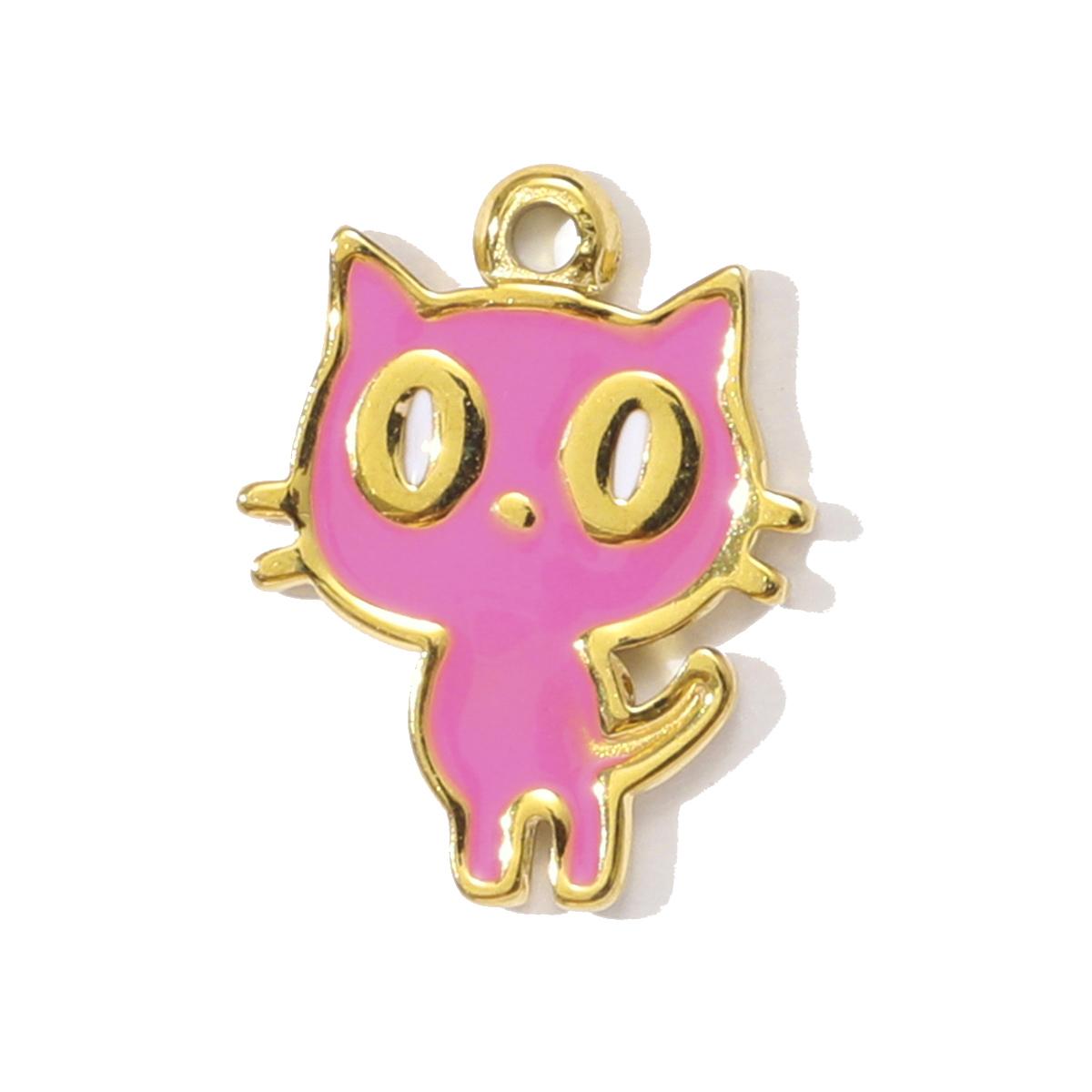 6pcs/pack Fashion Stainless Steel Enamel Kirky Sausage Dog Necklace Pendant Cat Mermaid DIY Earring Charm Women Animal Jewelry
