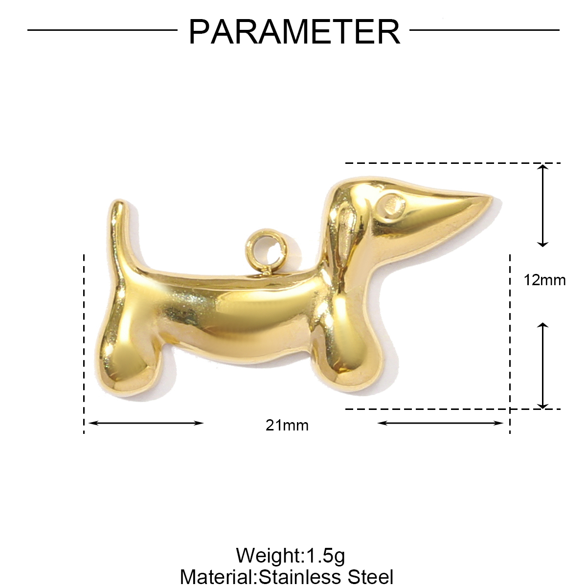 6pcs/pack Fashion Stainless Steel Enamel Kirky Sausage Dog Necklace Pendant Cat Mermaid DIY Earring Charm Women Animal Jewelry
