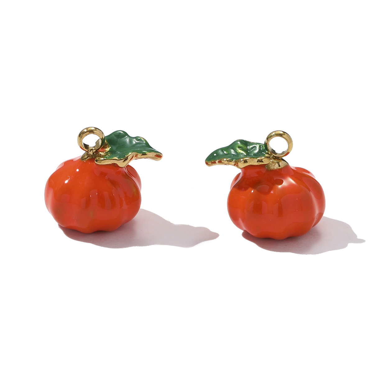 6pcs/pack Stainless Steel Enamel Sewing Machine Necklace Pendant Pumpkin Carriage DIY Charm Women 3D Pitaya Fruit Jewelry