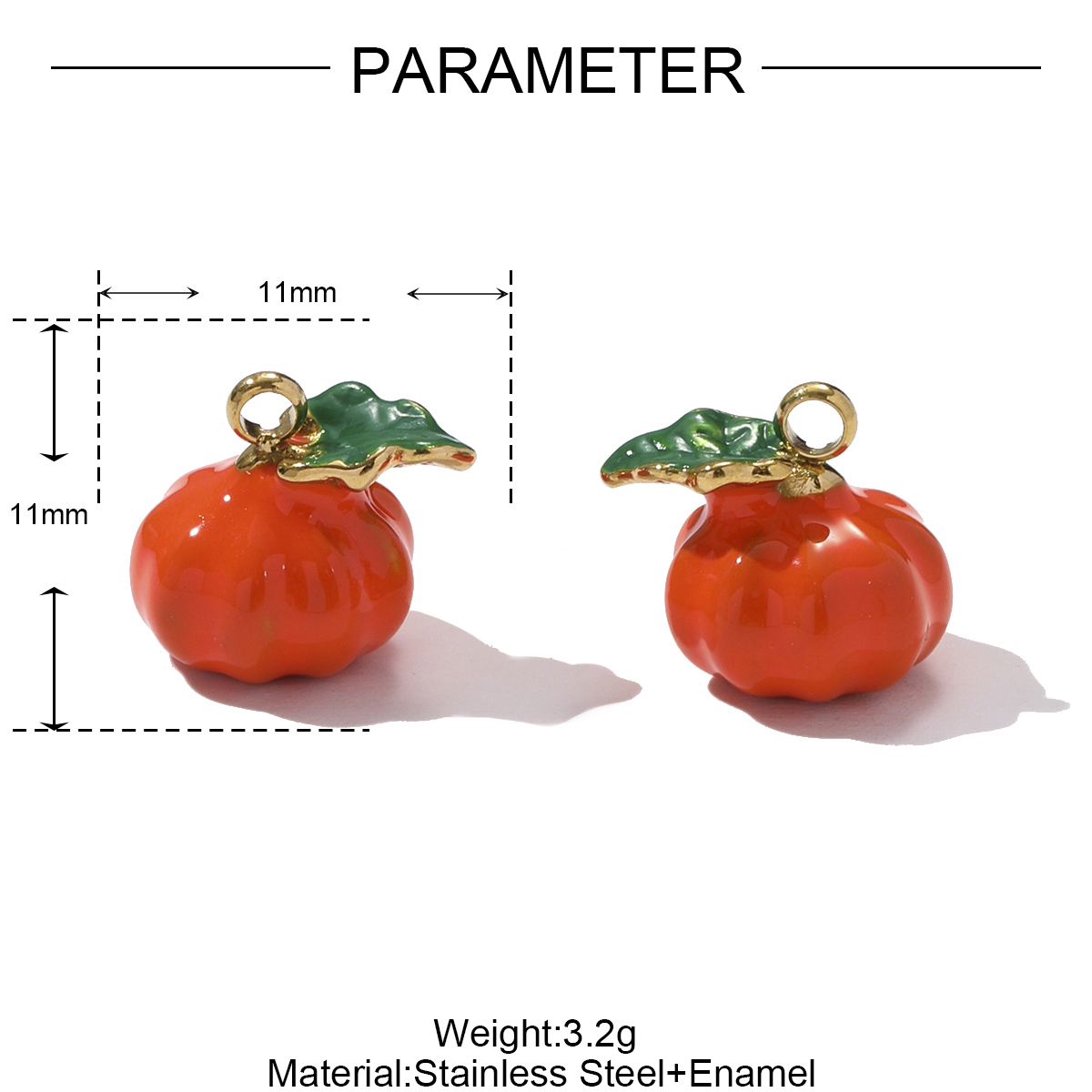 6pcs/pack Stainless Steel Enamel Sewing Machine Necklace Pendant Pumpkin Carriage DIY Charm Women 3D Pitaya Fruit Jewelry