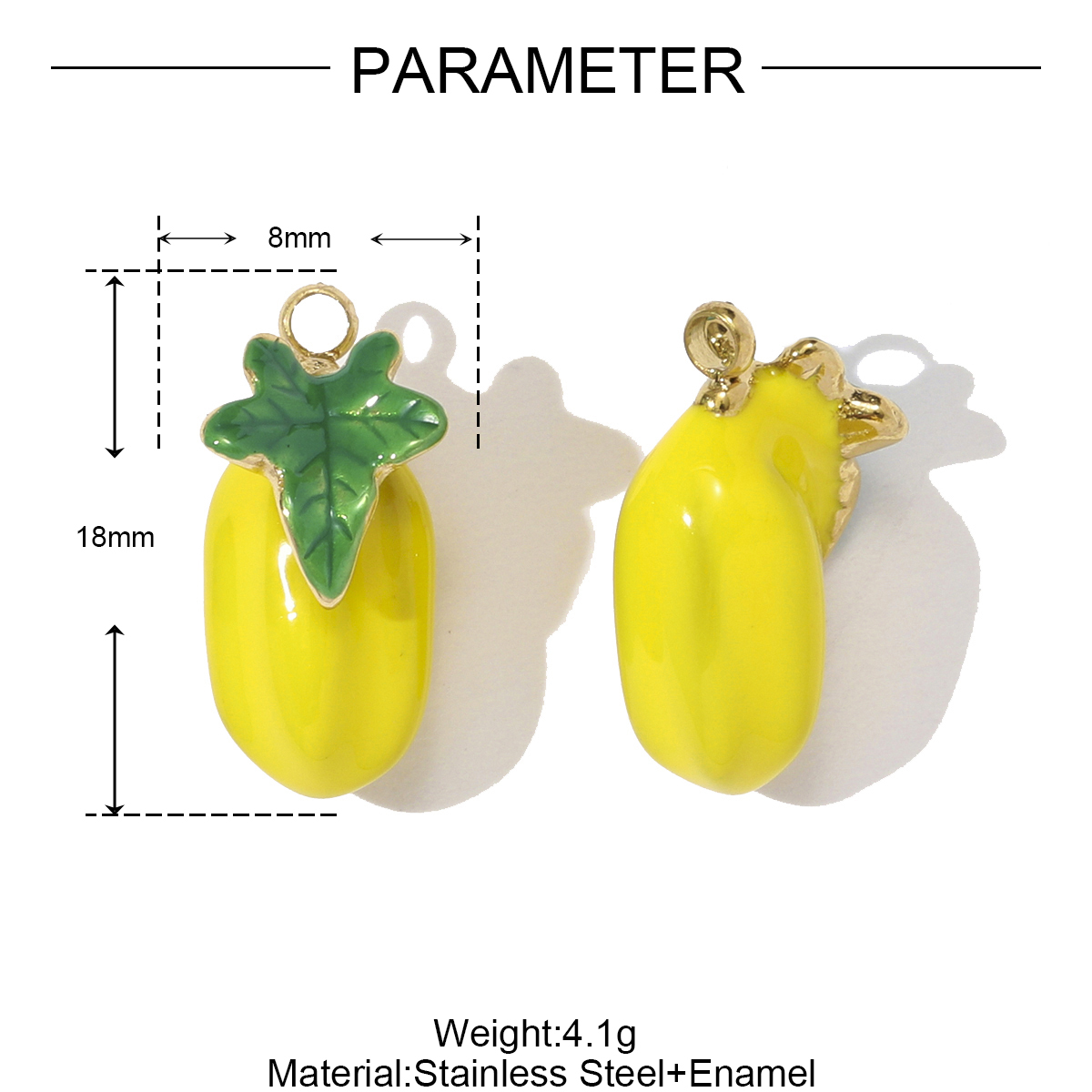 6pcs/pack Stainless Steel Enamel Sewing Machine Necklace Pendant Pumpkin Carriage DIY Charm Women 3D Pitaya Fruit Jewelry