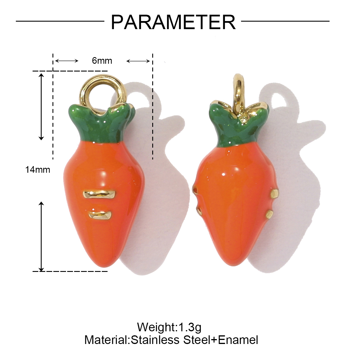 6pcs/pack Stainless Steel Enamel Sewing Machine Necklace Pendant Pumpkin Carriage DIY Charm Women 3D Pitaya Fruit Jewelry
