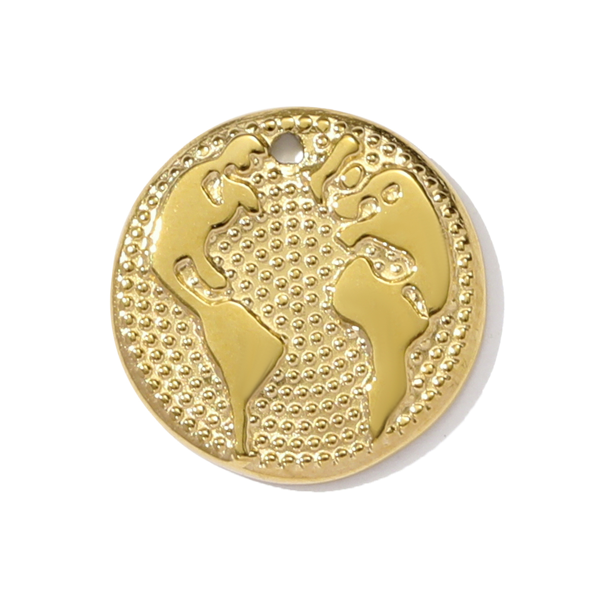 6pcs/pack Fashion Stainless Steel World Map Lady Necklace Pendant Rhinestone Flower Lip DIY Charm Women Clover Rose Jewelry