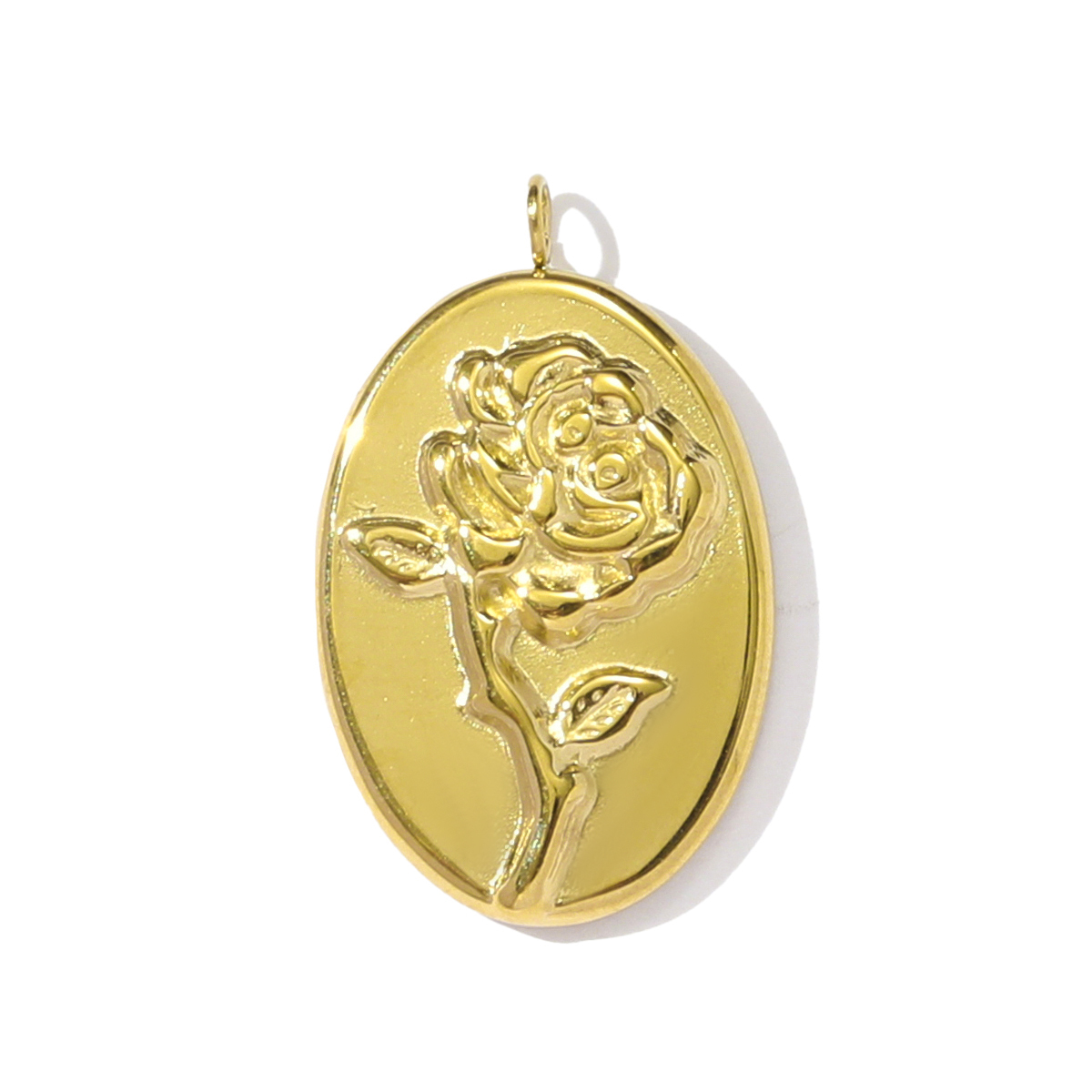 6pcs/pack Fashion Stainless Steel World Map Lady Necklace Pendant Rhinestone Flower Lip DIY Charm Women Clover Rose Jewelry