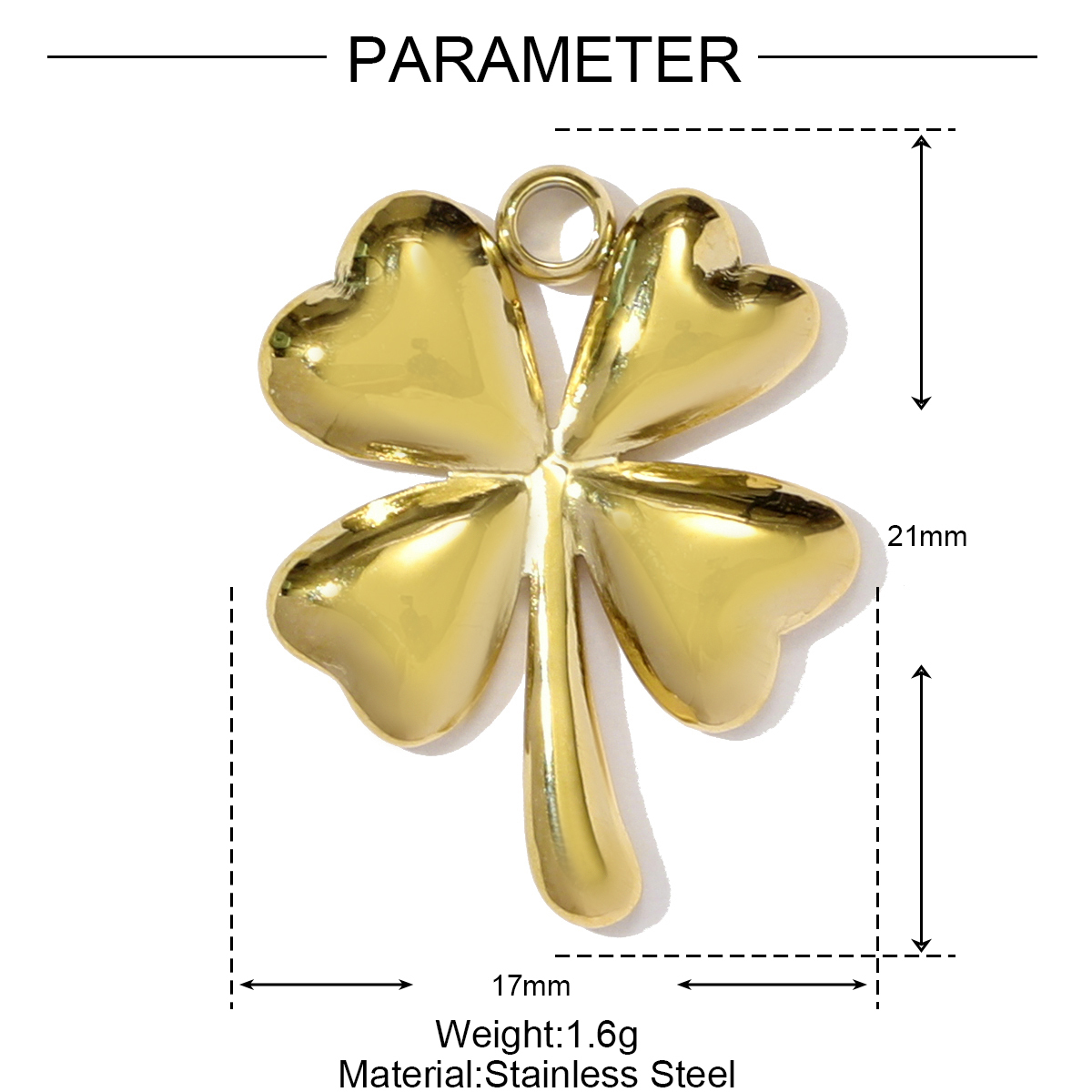 6pcs/pack Fashion Stainless Steel World Map Lady Necklace Pendant Rhinestone Flower Lip DIY Charm Women Clover Rose Jewelry