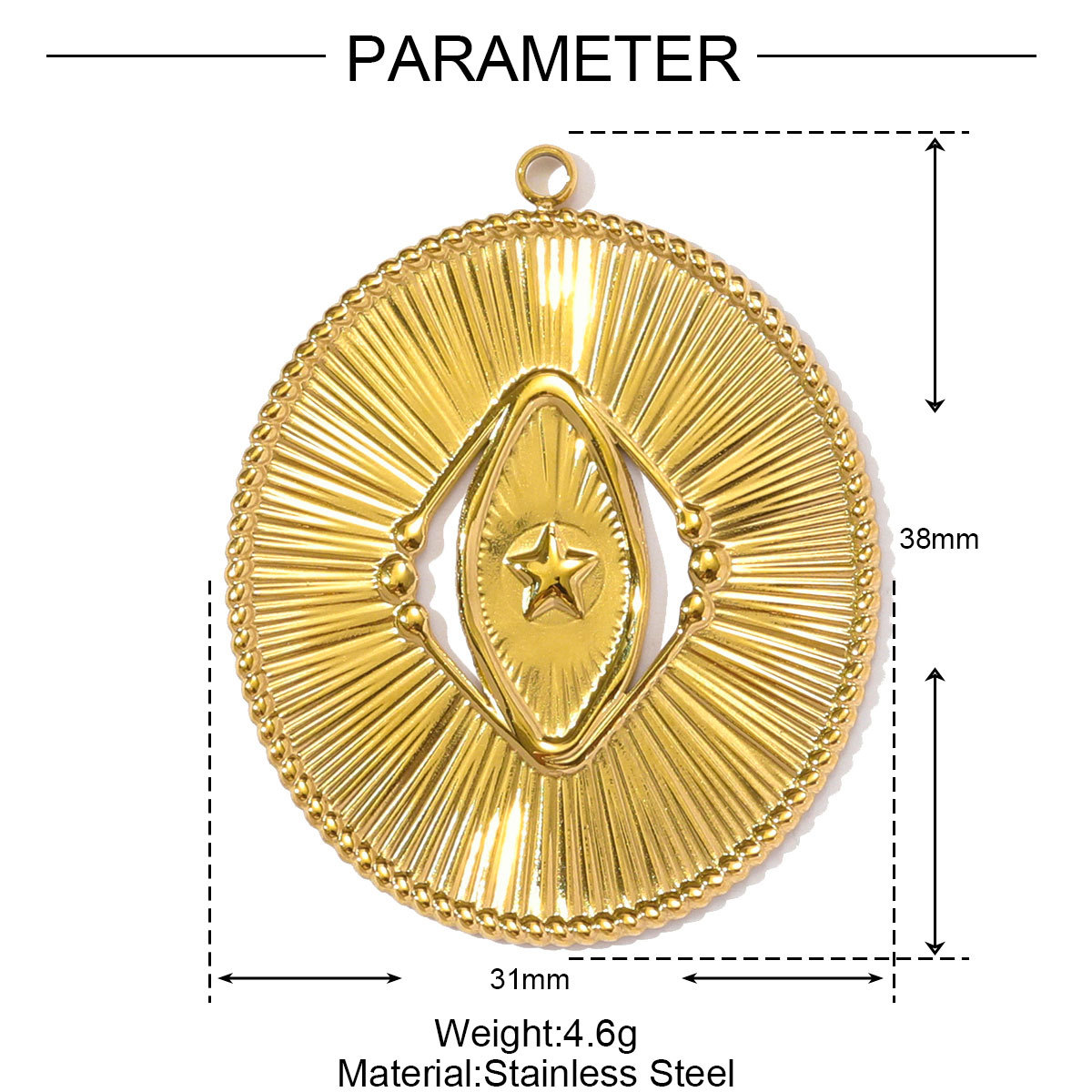 6pcs/pack Stainless Steel Holy Mother Abstract Mask Necklace Pendant Rhinestone Clover DIY Charm Women Conch Sun Moon Jewelry