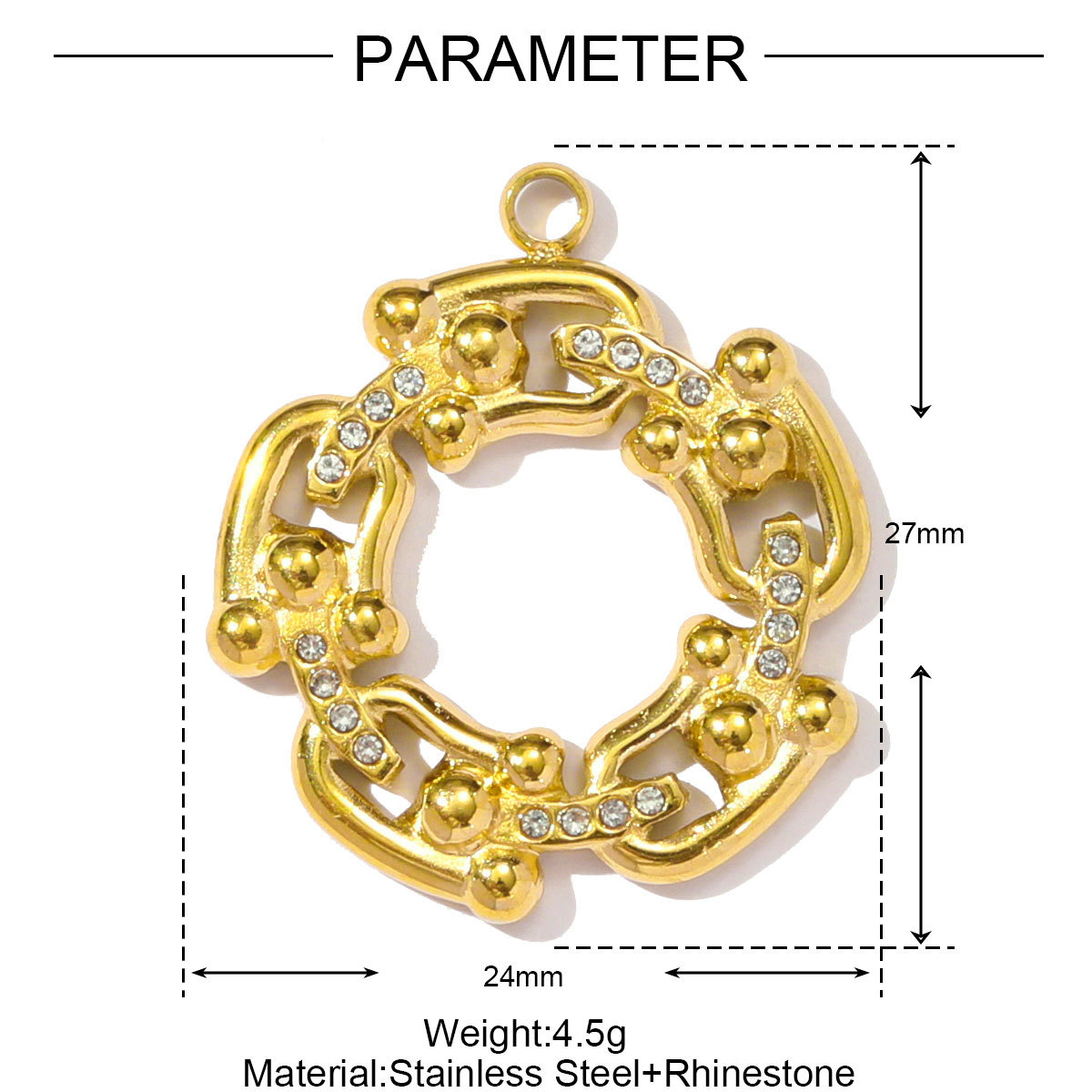 6pcs/pack Stainless Steel Holy Mother Abstract Mask Necklace Pendant Rhinestone Clover DIY Charm Women Conch Sun Moon Jewelry