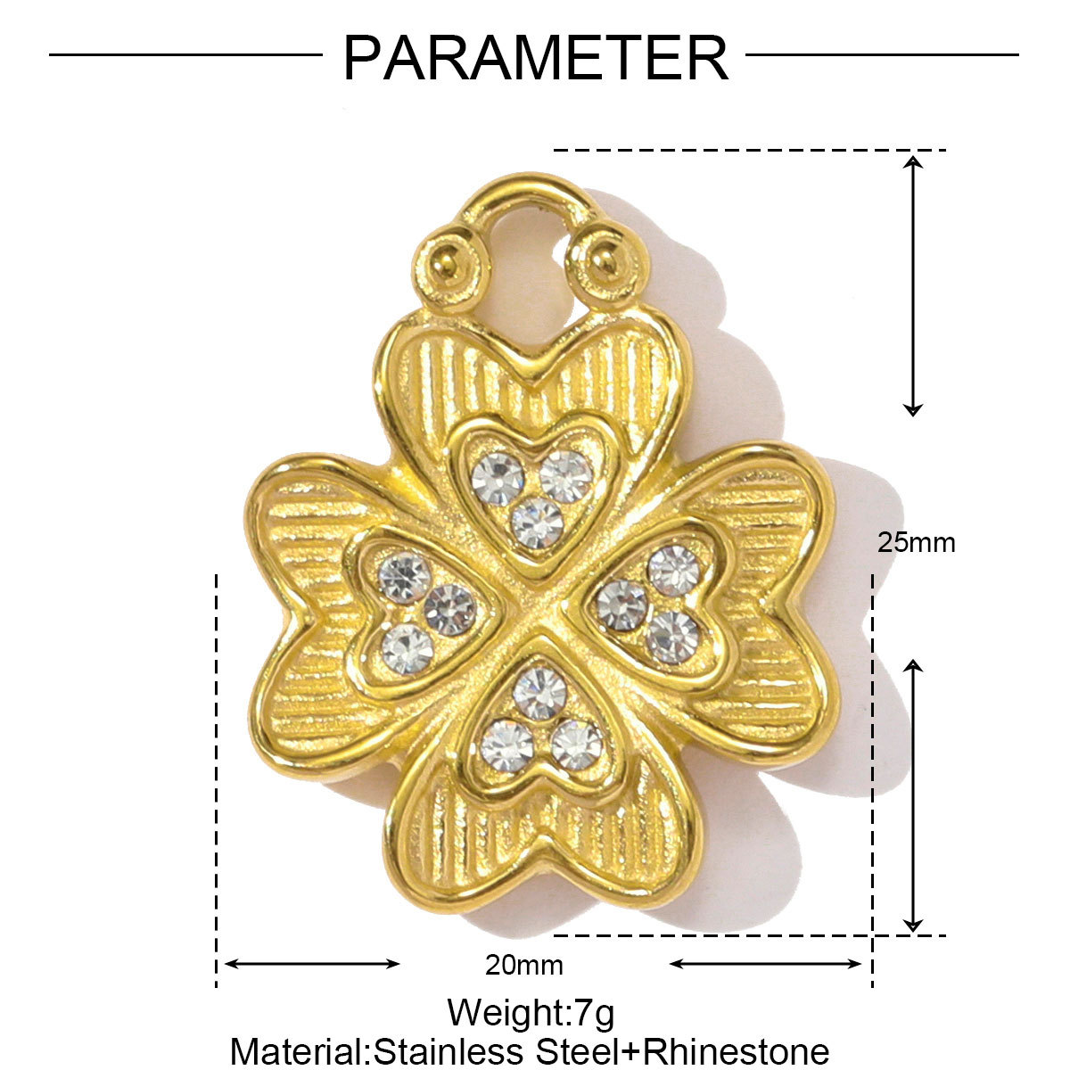 6pcs/pack Stainless Steel Holy Mother Abstract Mask Necklace Pendant Rhinestone Clover DIY Charm Women Conch Sun Moon Jewelry