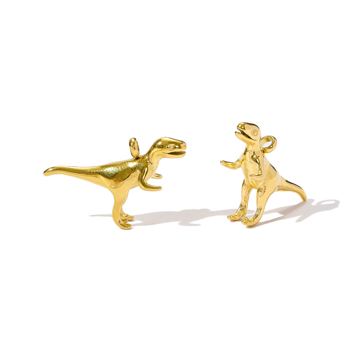 6pcs/pack Stainless Steel 3D Tyrannosaurus Rex Stegosaurus Necklace Pendant Scorpion Lobster DIY Earring Charms Rugby Jewelry