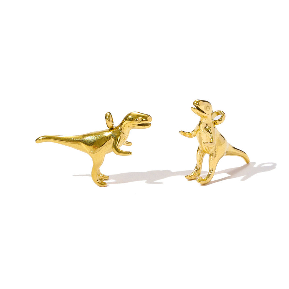 6pcs/pack Stainless Steel 3D Tyrannosaurus Rex Stegosaurus Necklace Pendant Scorpion Lobster DIY Earring Charms Rugby Jewelry