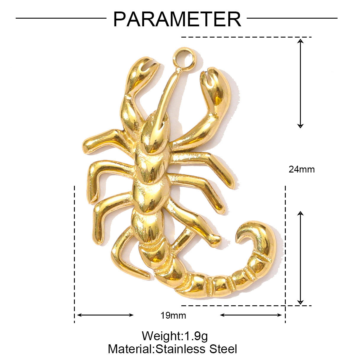 6pcs/pack Stainless Steel 3D Tyrannosaurus Rex Stegosaurus Necklace Pendant Scorpion Lobster DIY Earring Charms Rugby Jewelry