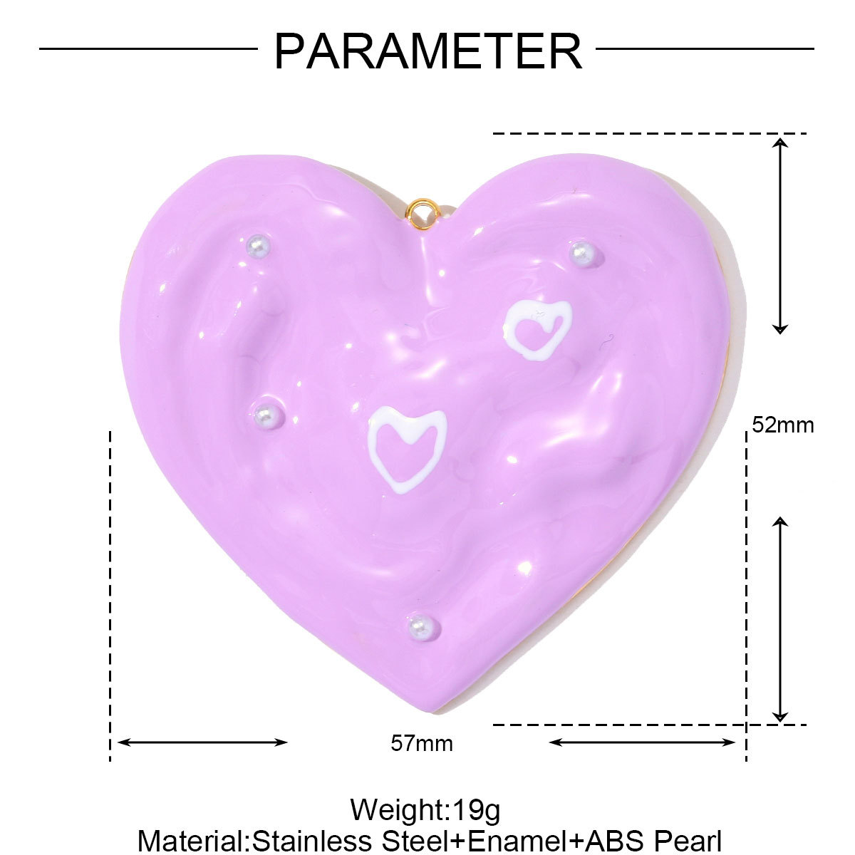 6pcs/pack Fashion Stainless Steel Enamel Big Heart DIY Earring Charms Life Tree Necklace Pendant Women Love Jewelry Wholesale