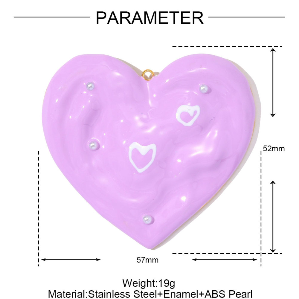 6pcs/pack Fashion Stainless Steel Enamel Big Heart DIY Earring Charms Life Tree Necklace Pendant Women Love Jewelry Wholesale