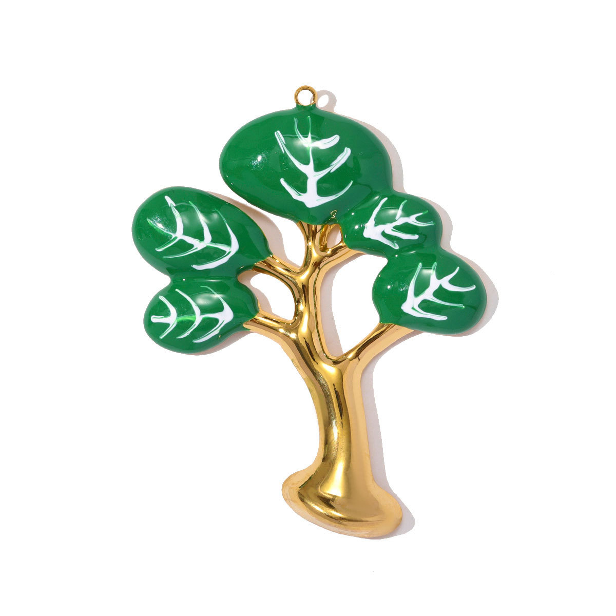 6pcs/pack Fashion Stainless Steel Enamel Big Heart DIY Earring Charms Life Tree Necklace Pendant Women Love Jewelry Wholesale