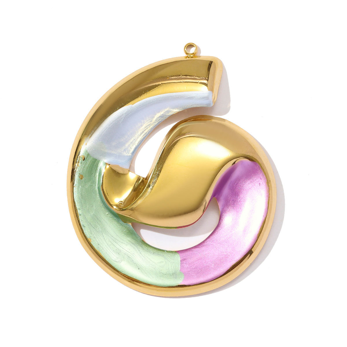 6pcs/pack Big Size Stainless Steel Clover Hamburger DIY Earring Charms Ice Cream Cone Necklace Pendant Women Rainbow Jewelry