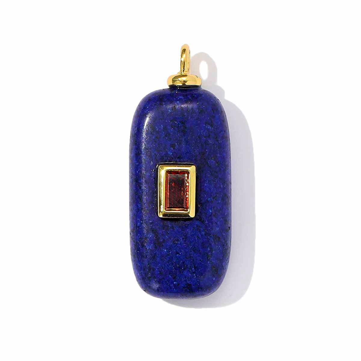 6pcs/pack Retro Copper Zircon Natural Stone Geometric Necklace Pendant Malachite DIY Earring Charm Women Waterdroop Jewelry