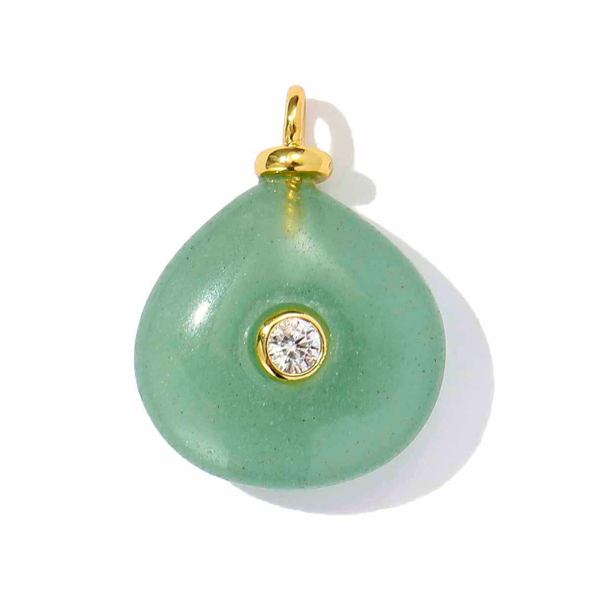 6pcs/pack Retro Copper Zircon Natural Stone Geometric Necklace Pendant Malachite DIY Earring Charm Women Waterdroop Jewelry