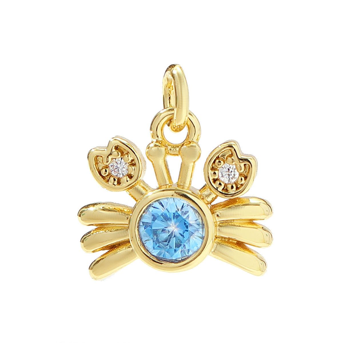 6pcs/pack Copper Zodiac Crab Turtle Starfish Necklace Pendant Shell Carriage Candy DIY Earring Charm Women Octopus Jewelry