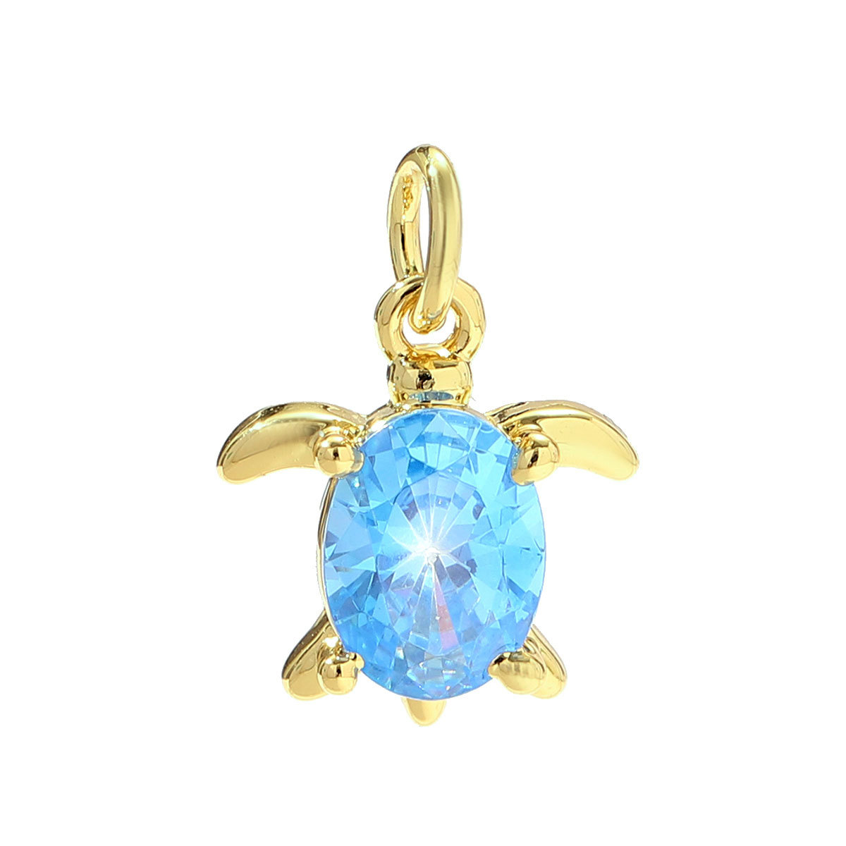 6pcs/pack Copper Zodiac Crab Turtle Starfish Necklace Pendant Shell Carriage Candy DIY Earring Charm Women Octopus Jewelry