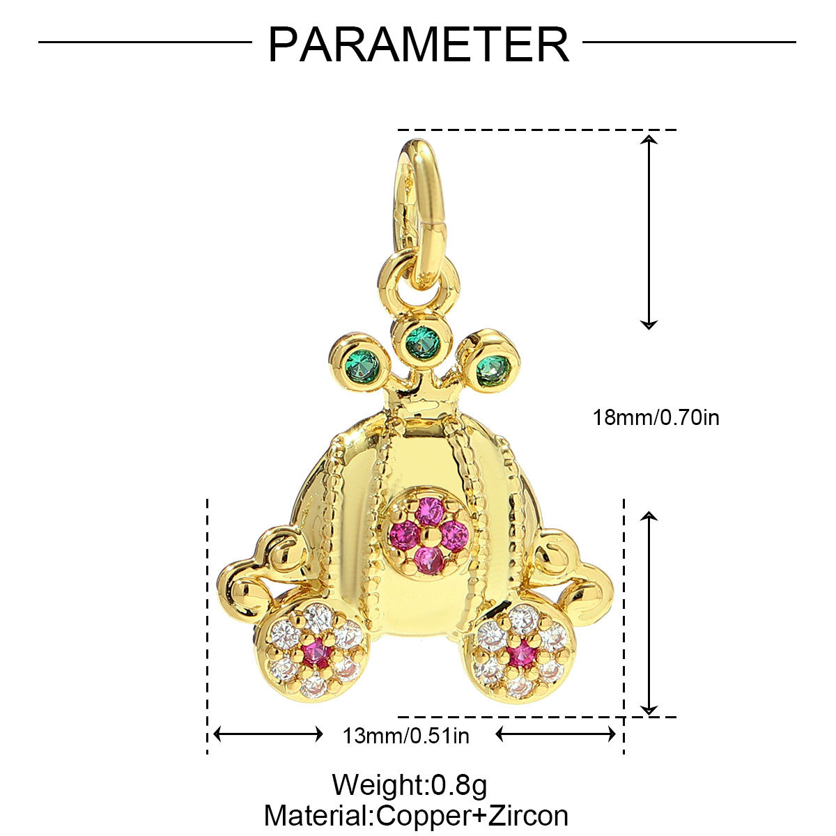 6pcs/pack Copper Zodiac Crab Turtle Starfish Necklace Pendant Shell Carriage Candy DIY Earring Charm Women Octopus Jewelry
