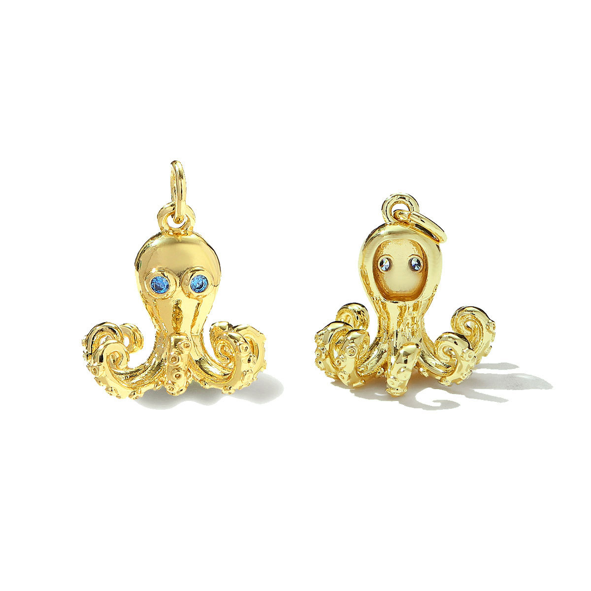 6pcs/pack Copper Zodiac Crab Turtle Starfish Necklace Pendant Shell Carriage Candy DIY Earring Charm Women Octopus Jewelry
