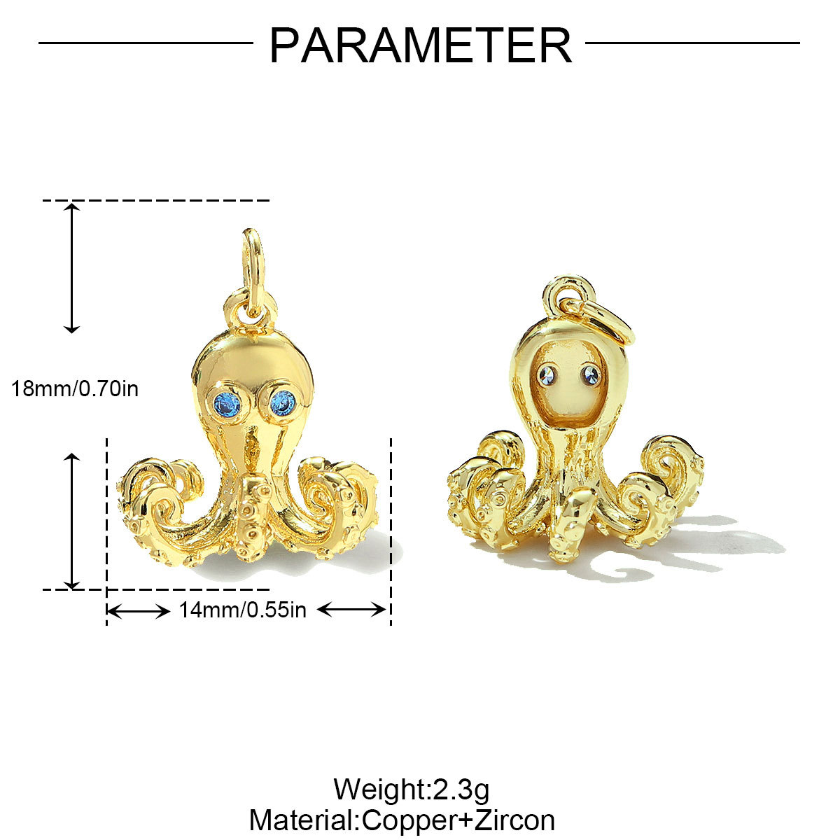 6pcs/pack Copper Zodiac Crab Turtle Starfish Necklace Pendant Shell Carriage Candy DIY Earring Charm Women Octopus Jewelry