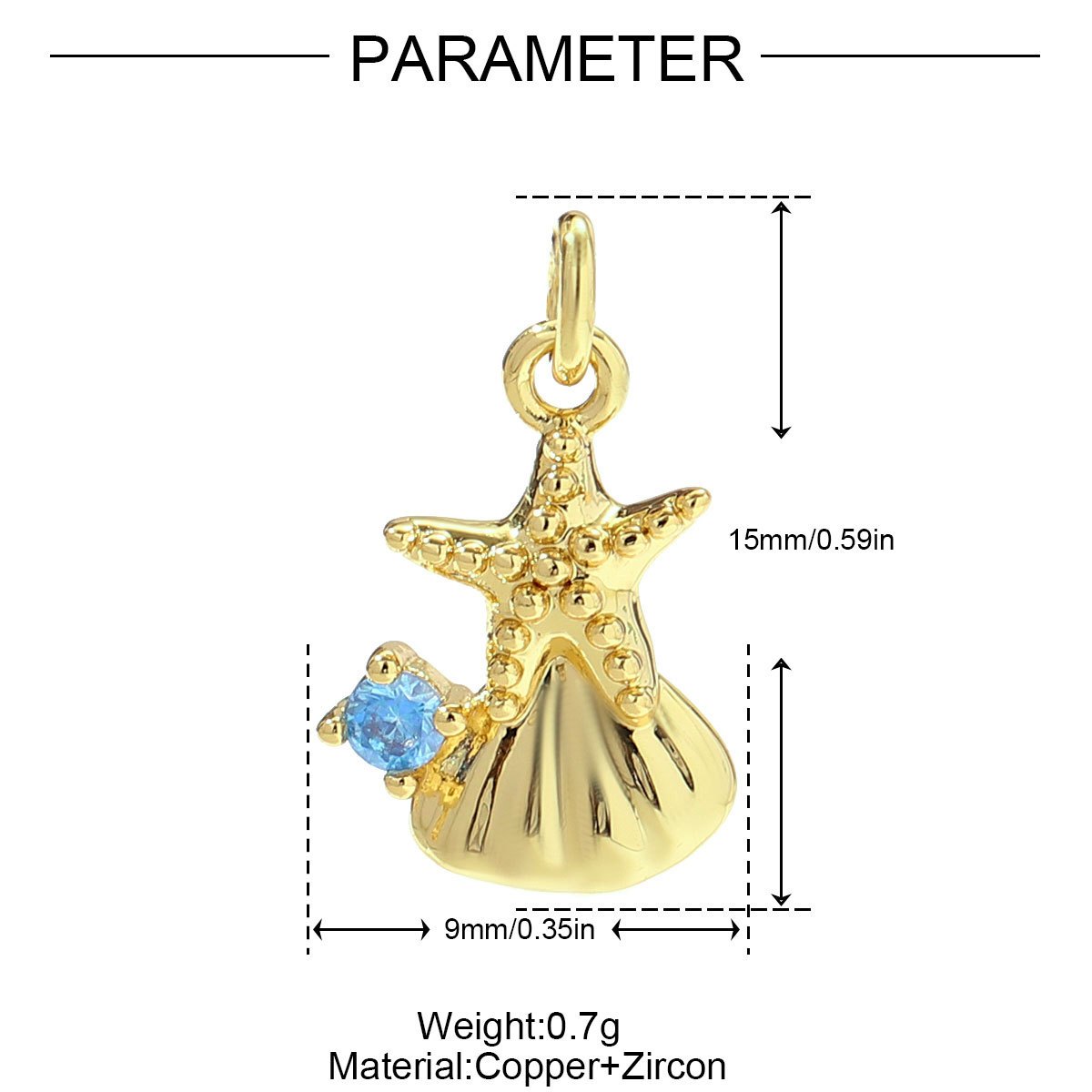 6pcs/pack Copper Zodiac Crab Turtle Starfish Necklace Pendant Shell Carriage Candy DIY Earring Charm Women Octopus Jewelry