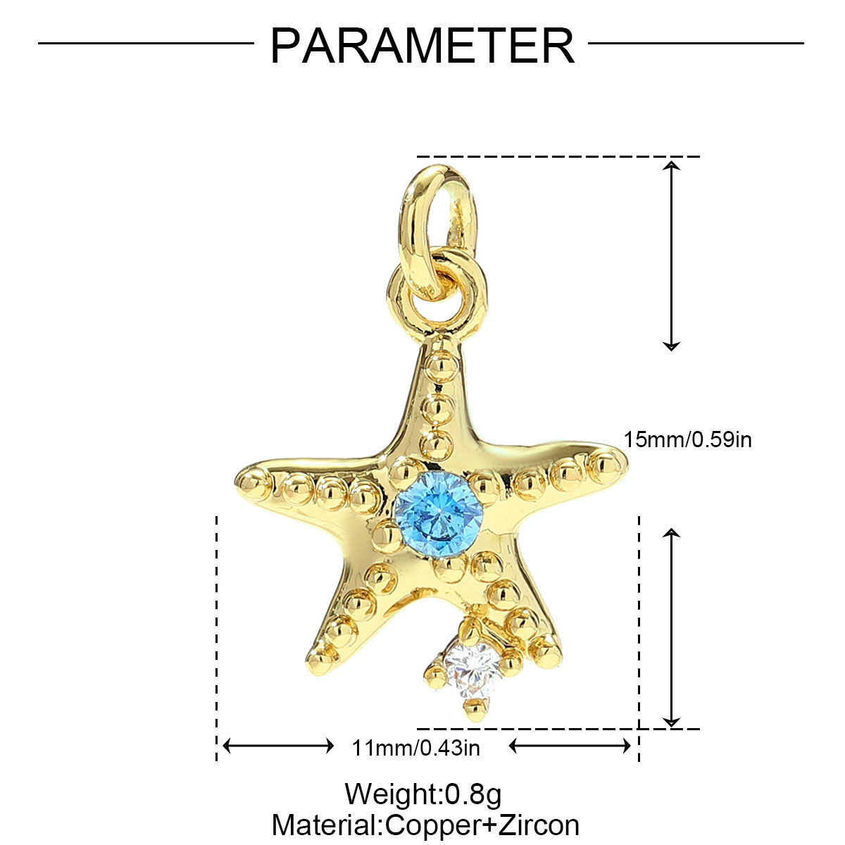 6pcs/pack Copper Zodiac Crab Turtle Starfish Necklace Pendant Shell Carriage Candy DIY Earring Charm Women Octopus Jewelry