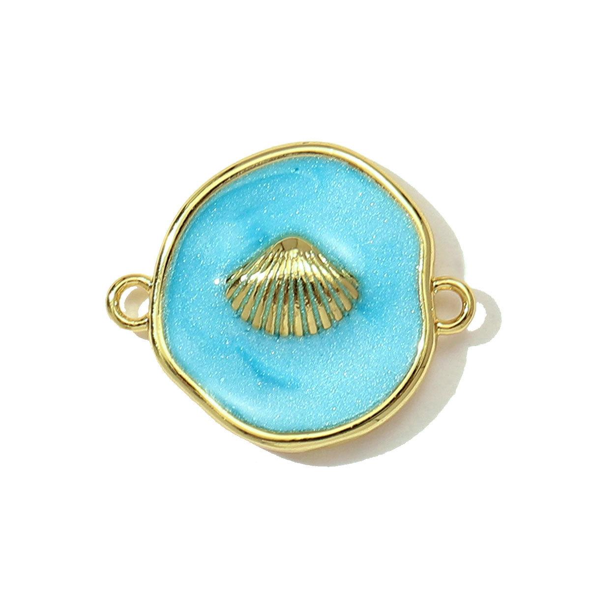 6pcs/pack Fashion Copper Zodiac Seahorse Shell Necklace Pendant Mermaid Tail DIY Bracelet Connectors Women Turtle Jewelry