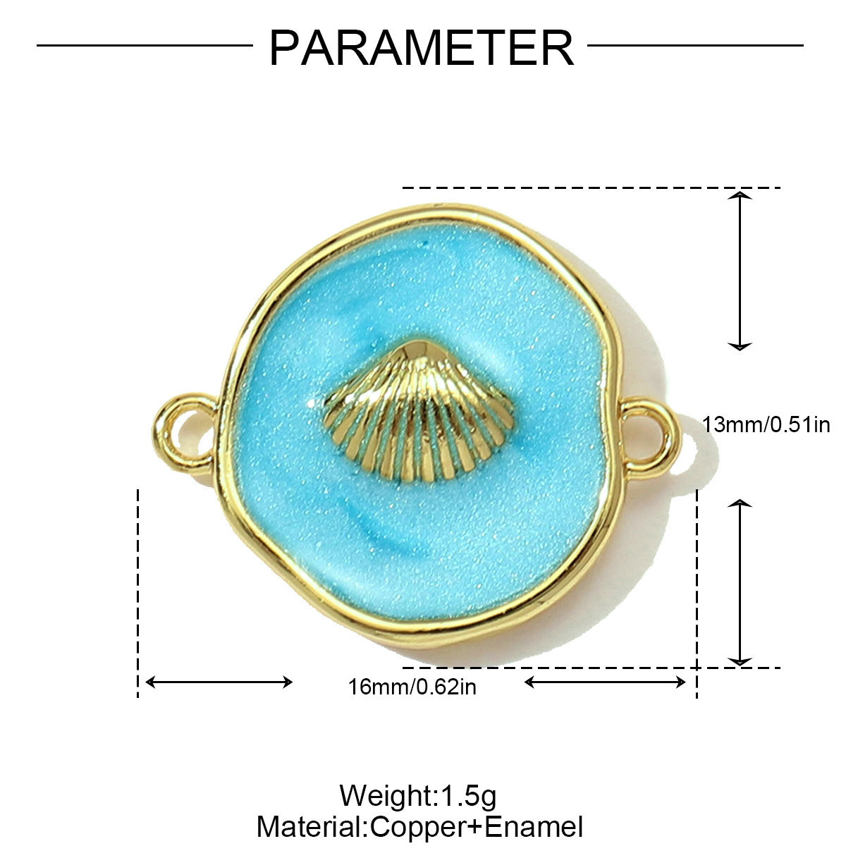 6pcs/pack Fashion Copper Zodiac Seahorse Shell Necklace Pendant Mermaid Tail DIY Bracelet Connectors Women Turtle Jewelry