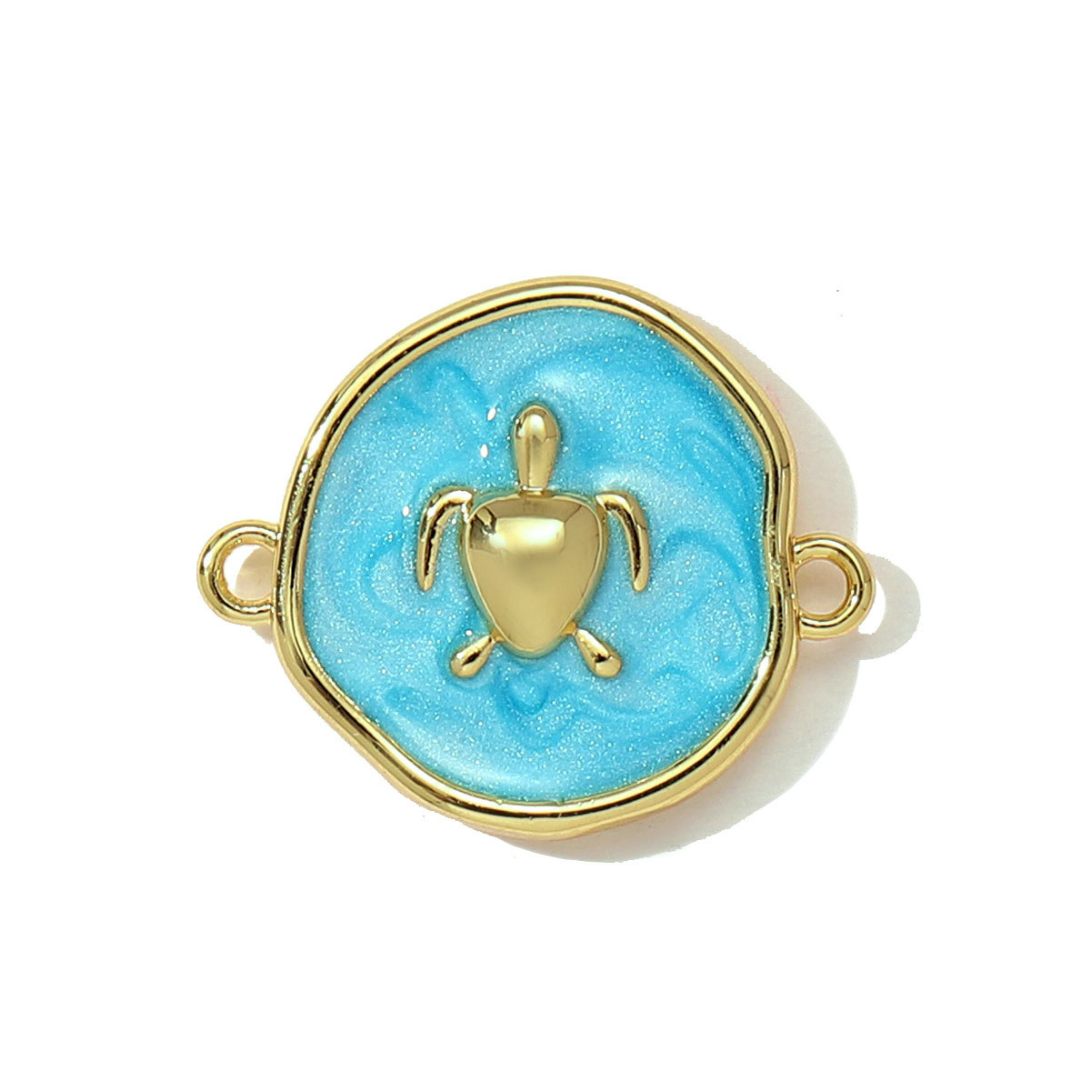 6pcs/pack Fashion Copper Zodiac Seahorse Shell Necklace Pendant Mermaid Tail DIY Bracelet Connectors Women Turtle Jewelry