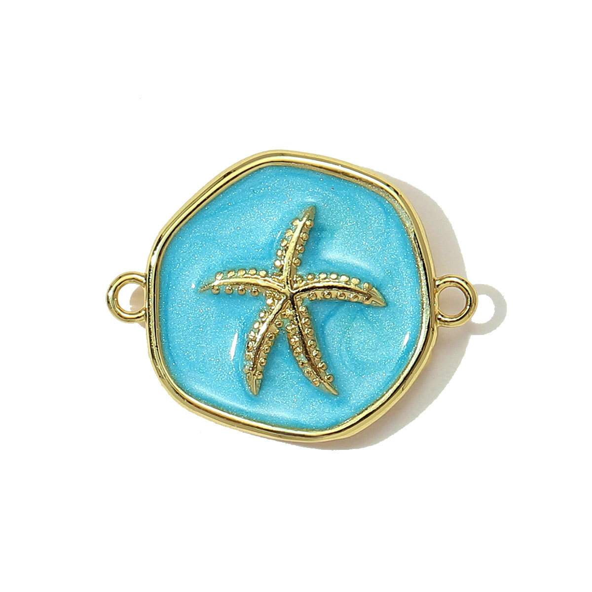 6pcs/pack Fashion Copper Zodiac Seahorse Shell Necklace Pendant Mermaid Tail DIY Bracelet Connectors Women Turtle Jewelry
