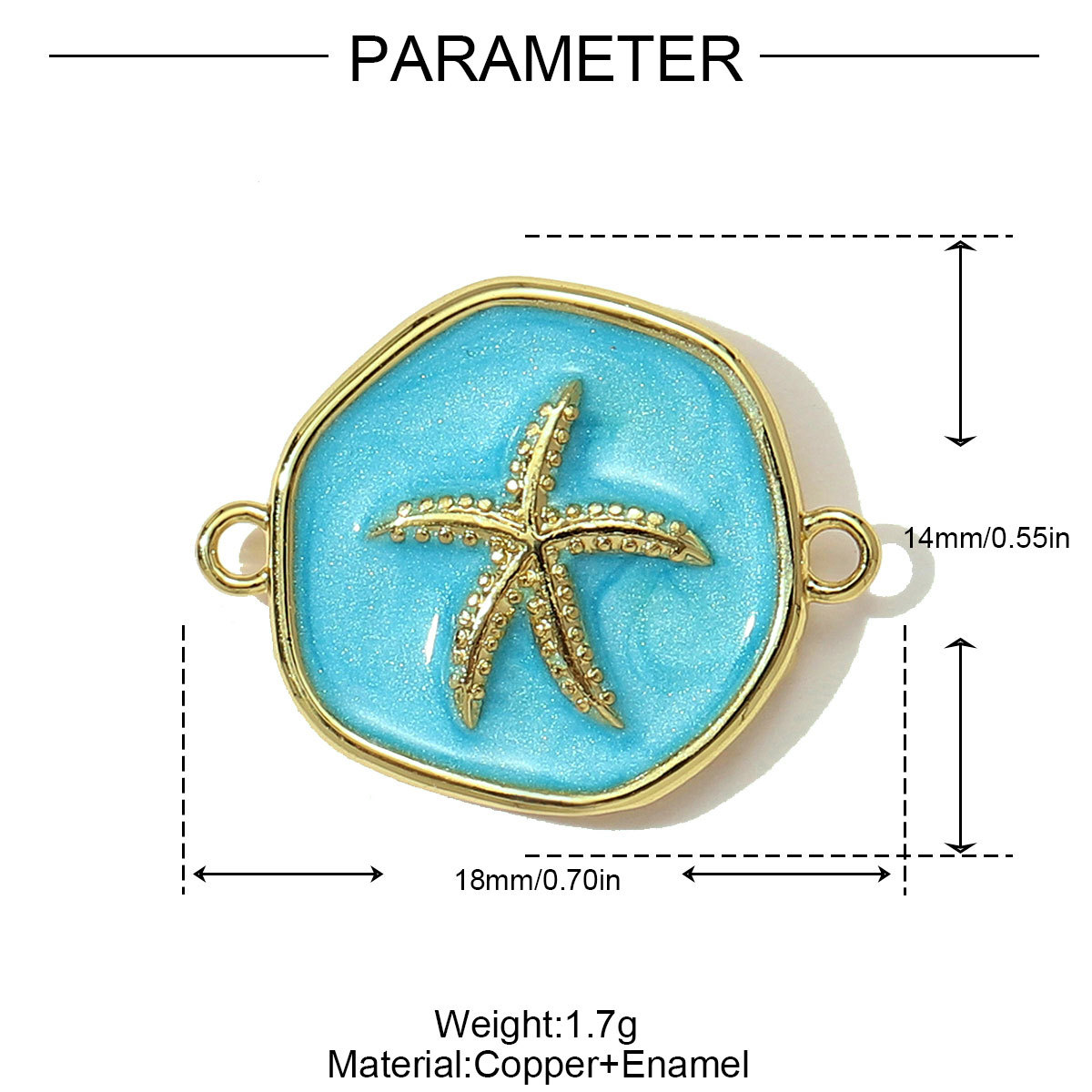 6pcs/pack Fashion Copper Zodiac Seahorse Shell Necklace Pendant Mermaid Tail DIY Bracelet Connectors Women Turtle Jewelry