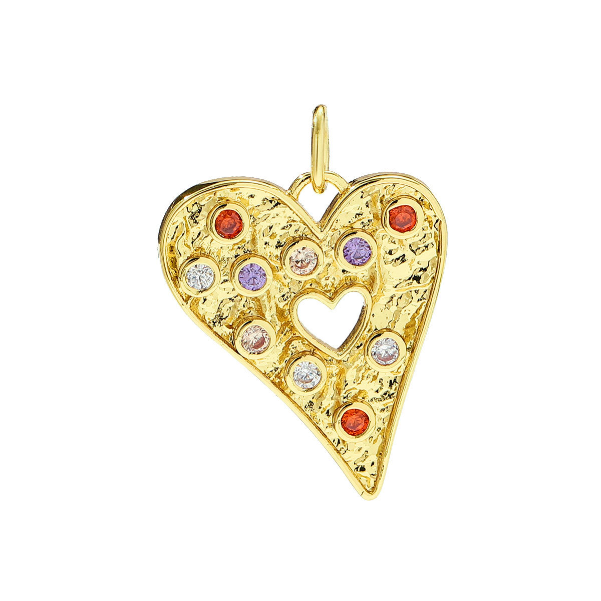 6pcs/pack Copper Micro Zodiac Horse Shoe Heart Necklace Pendant $100 Cross Clover DIY Bracelet Charms Women Yoga Jewelry