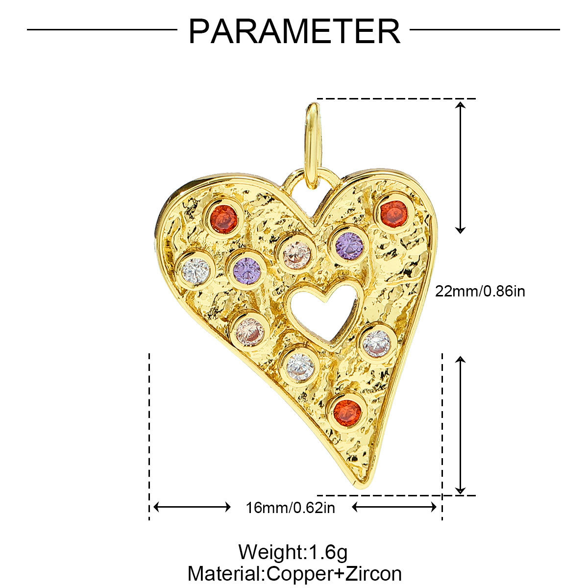 6pcs/pack Copper Micro Zodiac Horse Shoe Heart Necklace Pendant $100 Cross Clover DIY Bracelet Charms Women Yoga Jewelry