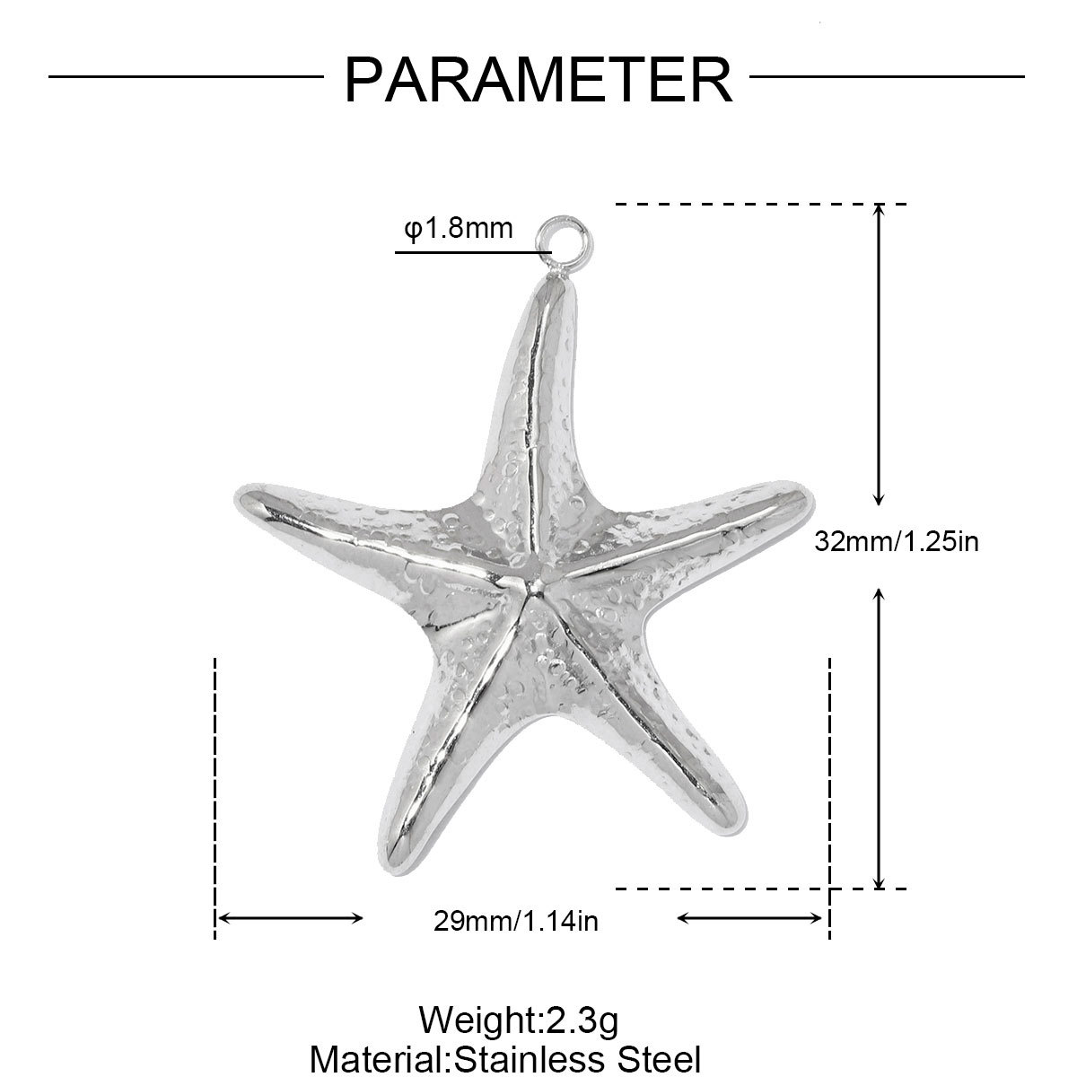 6pcs/pack Stainless Steel Rhinestone Starfish DIY Earring Charms Crab Lion Necklace Pendants Woman Jellyfish Round Jewelry Wholesale