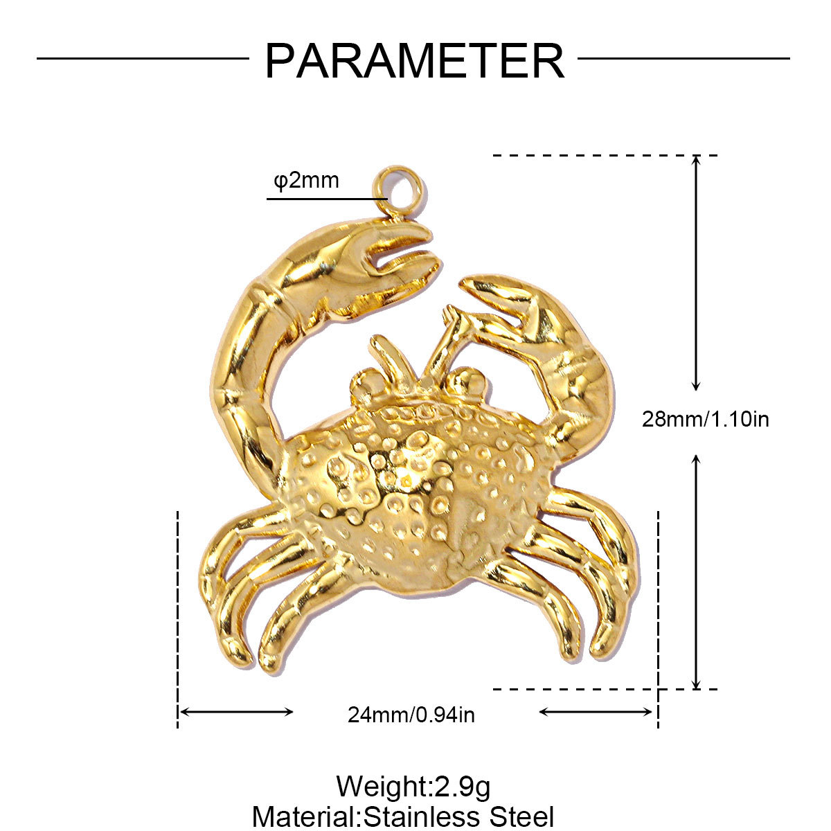 6pcs/pack Stainless Steel Rhinestone Starfish DIY Earring Charms Crab Lion Necklace Pendants Woman Jellyfish Round Jewelry Wholesale