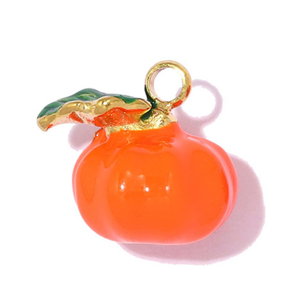 6pcs/pack Stainless Steel Enamel Eggplant Pumpkin DIY Charms Crab Lobster Necklace Pendant Woman Vegetable Jewelry Wholesale