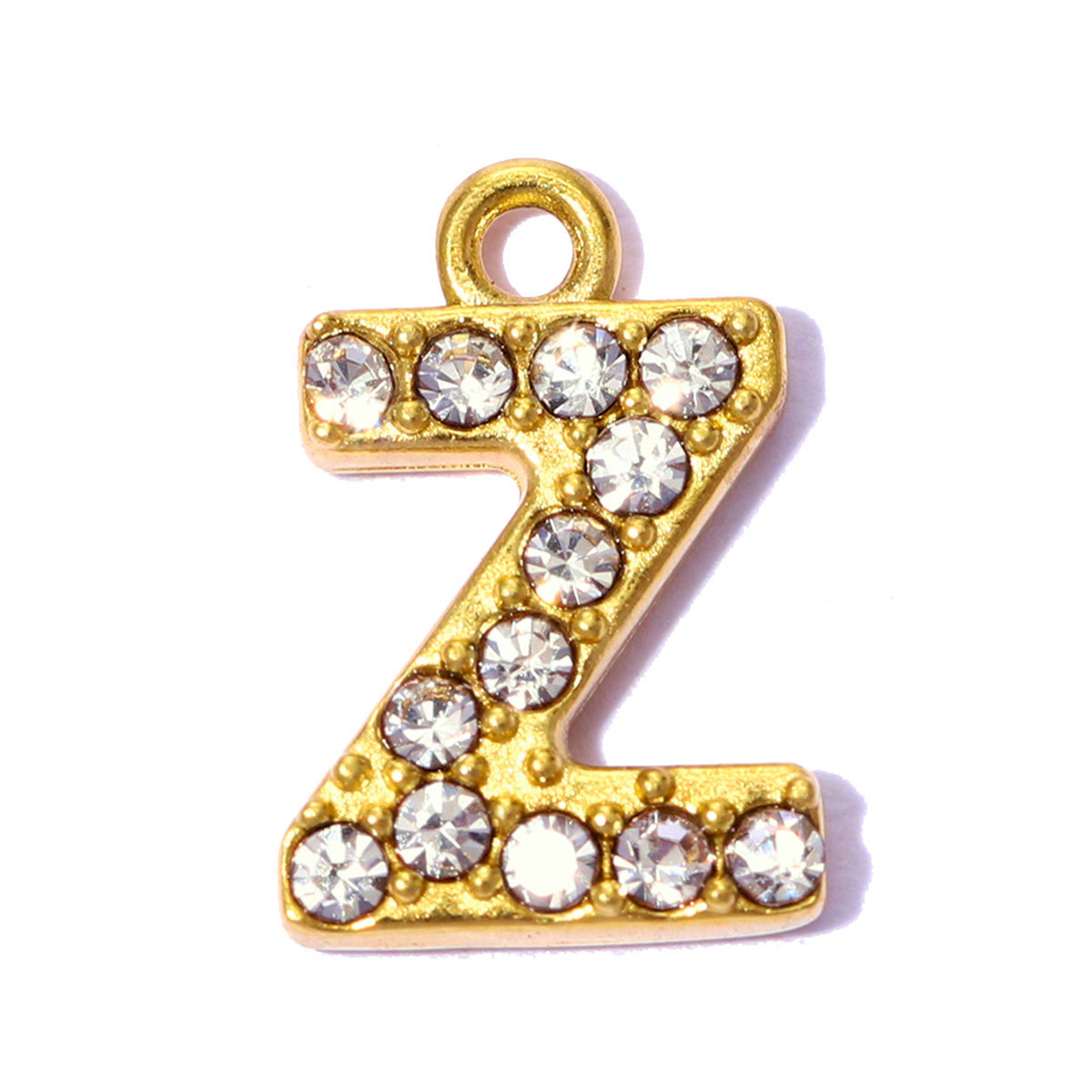 6pcs/pack Stainless Steel Rhinestone A-Z Initial Name DIY Earring Charms English Letter Alphabet Necklace Pendant Woman Jewelry