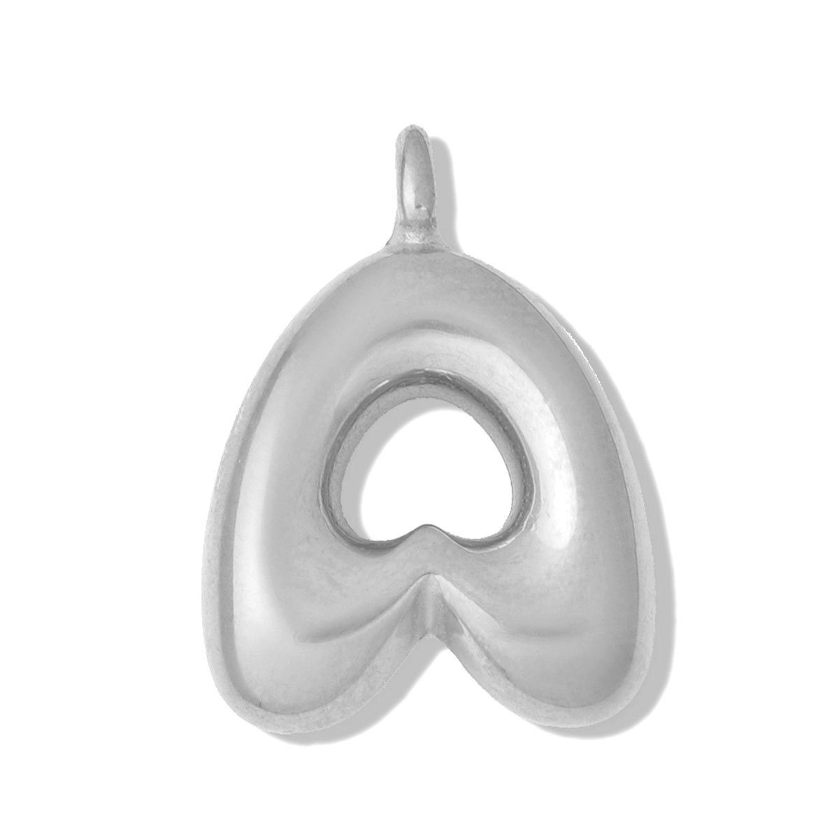 6pcs/pack Stainless Steel Bubble Initial Name DIY Charms A-Z Alphabet Necklace Pendant Woman Shoe Accessory Jewelry Wholesale