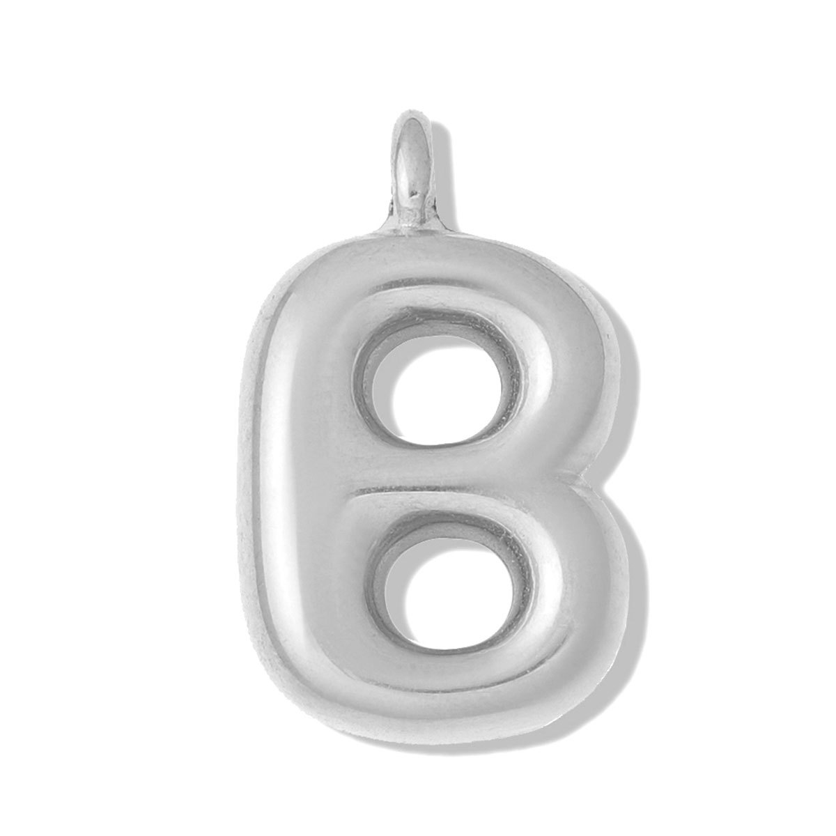 6pcs/pack Stainless Steel Bubble Initial Name DIY Charms A-Z Alphabet Necklace Pendant Woman Shoe Accessory Jewelry Wholesale