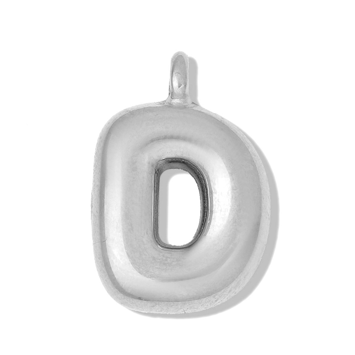 6pcs/pack Stainless Steel Bubble Initial Name DIY Charms A-Z Alphabet Necklace Pendant Woman Shoe Accessory Jewelry Wholesale