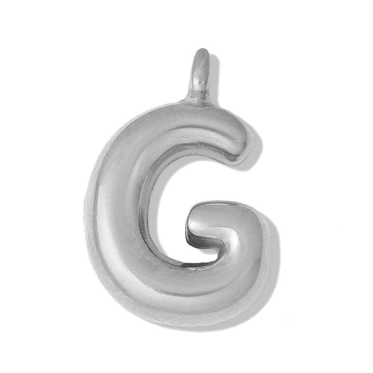 6pcs/pack Stainless Steel Bubble Initial Name DIY Charms A-Z Alphabet Necklace Pendant Woman Shoe Accessory Jewelry Wholesale