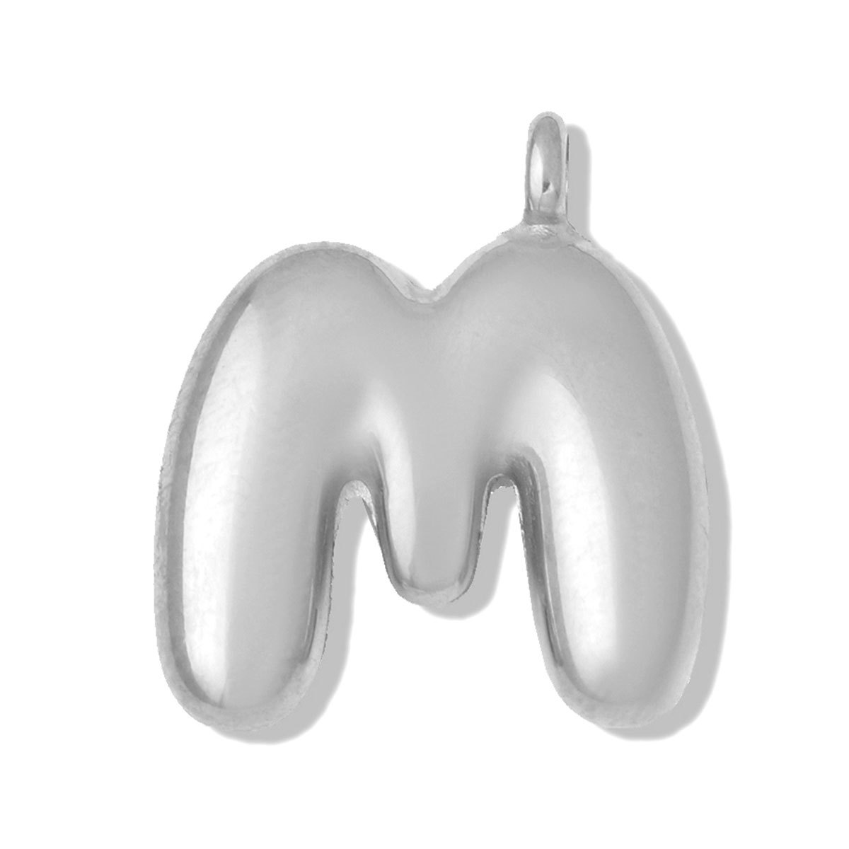 6pcs/pack Stainless Steel Bubble Initial Name DIY Charms A-Z Alphabet Necklace Pendant Woman Shoe Accessory Jewelry Wholesale