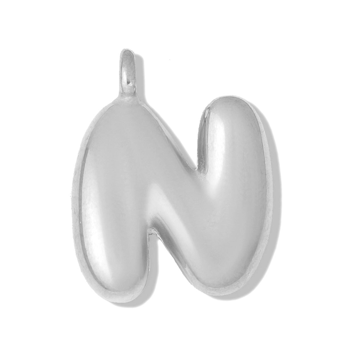 6pcs/pack Stainless Steel Bubble Initial Name DIY Charms A-Z Alphabet Necklace Pendant Woman Shoe Accessory Jewelry Wholesale
